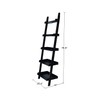 International Concepts 5 Tier Leaning Shelf, Black
