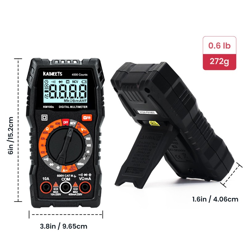 KAIWEETS Digital Multimeter 4000 Counts, Voltage Tester with Accurate Ohm