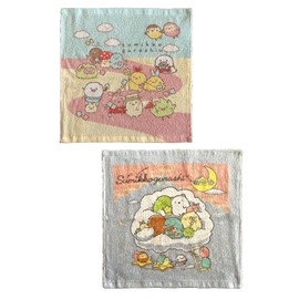 Sumikko Gurashi Hand Towels, Set of 2, Sumikko, Animal, Characters, Cotton, Washroom, Sweating, Sports, Facial Washing, Handwash, Outing, Portable, Set A