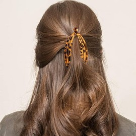 2Pcs Black and Brown Tort Banana Clips Fish Clips Vintage Clincher Combs Tool for Thick Curly Long Banana Hair Comb Fish Grip Slide Hair Clips Claws Set for Women, Hair Clips,Hair Accessories