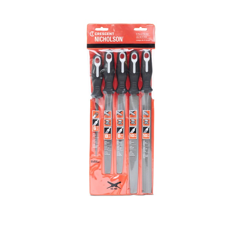 Crescent Nicholson 5 Piece General Purpose File Set with Ergonomic