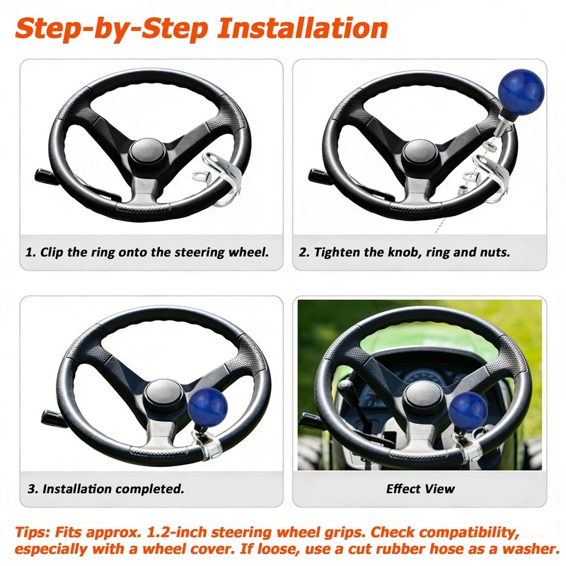 Arenbel Round Steering Wheel Ball Booster Car Turning Spinner Assist