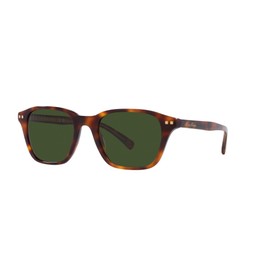 Brooks Brothers Men's BB5048 Square Sunglasses, Warm Tortoise/Green, 53 mm
