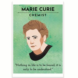 Marie Curie Quote Classroom Poster - Science Classroom Poster - Chemistry Class Poster - 12 x 18 Inch - Classroom Decor - Classroom Must Haves - Back To School Decor - CPS0548