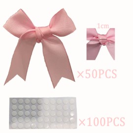 Gift Wrap Bows, 50Pcs 3.3 Inch Navy Blue Pre-Tied Bows with Adhesive Dots, for Men's Gifts, Corporate Events, Graduation, Nautical Parties & Wedding Decor