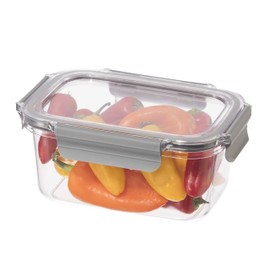 Oggi Clarity Leak-Proof Airtight Food Storage Container - Ultra clear, BPA free, Sealable Container with Lid, Ideal for kitchen storage, Kitchen Organization, Perfect Meal Prep Containers. 42oz/1.2lt