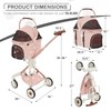 MoNiBloom 3 in 1 Pet Stroller with Adjustable Handle, Jogging