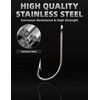 BLUEWING Stainless Steel SS O' Shaughnessy Hooks 10pcs Heavy Duty