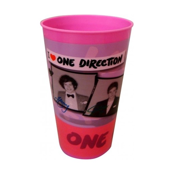 One Direction I Love 1D Pink 2PK Plastic Tumbler