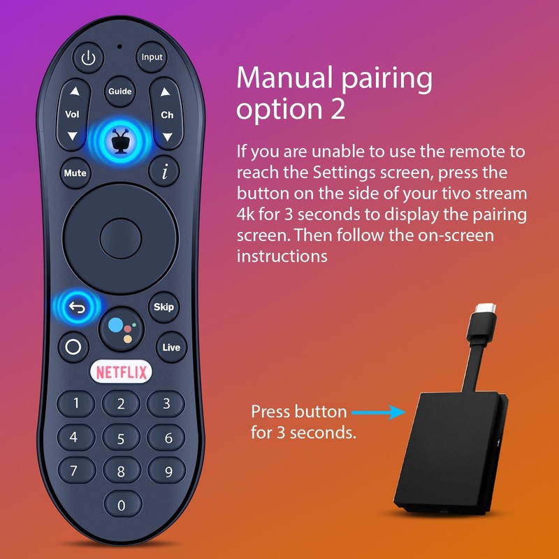 WDZP New R37023B Voice Remote Control Replacement for TiVo Stream