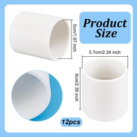 OLYCRAFT 12Pcs White PVC Pipe Coupling 50mm ID 57mm OD PVC Slip Socket Connectors Pipe Coupling Adapter Pipe Straight Connector Straight Pressure Pipe Fittings for Home Industrial Use