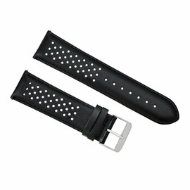 Ewatchparts 18-19-20-21-22-23-24mm Perforated Leather Rally Watch Band Strap Quick Release