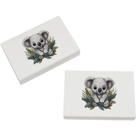 2 x 45mm 'Cute Baby Koala' Erasers/Rubbers (ER00036607)