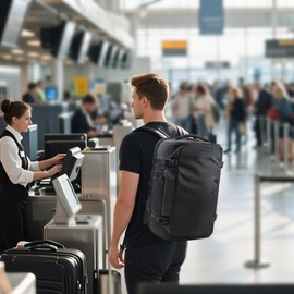 OPOALO Backpack Travel Daypack Bag: Carry on Luggage Back Pack Fit for 17.3 Laptop Hiking Business Flight Airplane Approved Water-resistant Lightweight