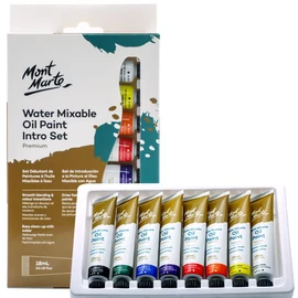 Mont Marte Water Mixable Oil Paint Intro 8-Pieces Set, 18 ml