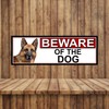 Shawprint German Shepherd BEWARE OF THE DOG METAL GATE SIGN