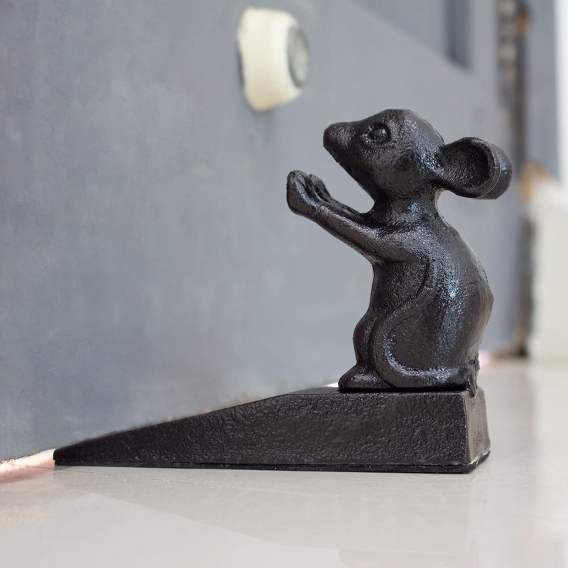 Earl Diamond Heavy Duty Cast Iron Cute Mouse Door Stops