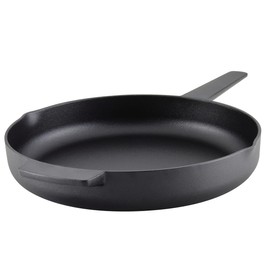 KitchenAid 48395 Seasoned Cast Iron Frying Pan/Skillet, 12 Inch - Black