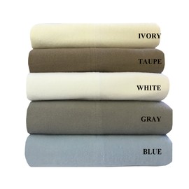 Royal Hotel Bedding Heavy Soft 100% Cotton Flannel Sheets, 4pc Bed Sheet Set, Deep Pocket, Thick, Heavy and Ultra Soft Cotton Flannel, Sea, King