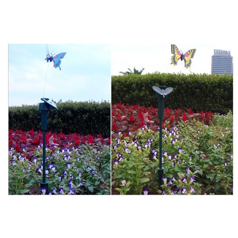 Vanki Solar Yard Stake Fluttering Butterfly, Solar or Battery Powered