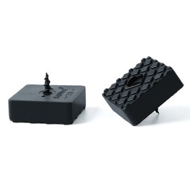 Sayayo Non-Slip Rubber Feet for Garden Furniture Chairs, Floor Protector Pads 30MM*30MM, 12 Pcs Black, EJD250B-12P