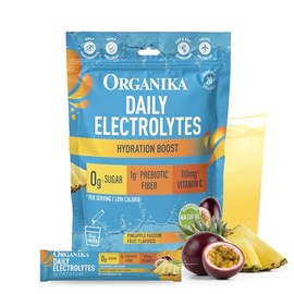 Organika Electrolitos en Polvo Piña y Maracuyá con Prebióticos 20 Sobres