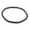 Taddart Minerals Silver Grey Natural Gemstone Hematite Bracelet with 4mm