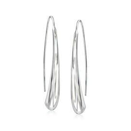 Ross-Simons Sterling Silver Curved Drop Earrings