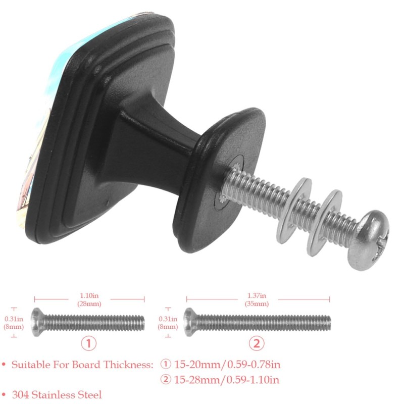 FVQL Pack of 4 Cabinet Hardware Knobs with Screws, Drawer