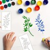 Kasoud Stencils for Crafts Reusable, 18PCS Leaf Stencils for Crafts