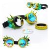 RuiJinGen Kaleidoscope Steampunk Goggles Rave Glasses Rainbow Prism Diffraction EDM