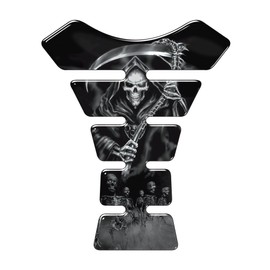 Grim Reaper Black and White 3D Gel Domed Tank Protector