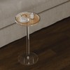 HMYHUM Acrylic Rattan Drink Table for Small Spaces, 11.8'' L