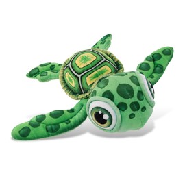 DolliBu Green Sea Turtle Plush Buddies Stuffed Animal, Cute Realistic Stuffed Animals for Girls, Boys, Adults Animal Gifts, Kids Nursery Decor for Newborn, Cuddly Soft Baby Plush Toys - 14 Inches