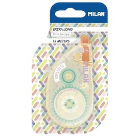 Milan® Blister Correction Tape Extra Long 5mm x 15m New Look Series