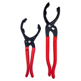 Shonee Oil Filter Wrench, 10"&12" 2PCS Adjustable Oil Filter Pliers Set, Multifunction Oil Filter Removal Tool, Ideal for Filters, Conduit, Fittings