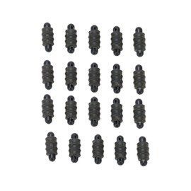20pcs Carp Fishing Method Connectors Plastic Method Feeder Connectors Slimline Joint for Easy Loop to Loop Connection Threaded Outside Stop Beads Feeder Accessories