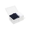 Arpan Paper Rope Storage Basket Box With Lid - White