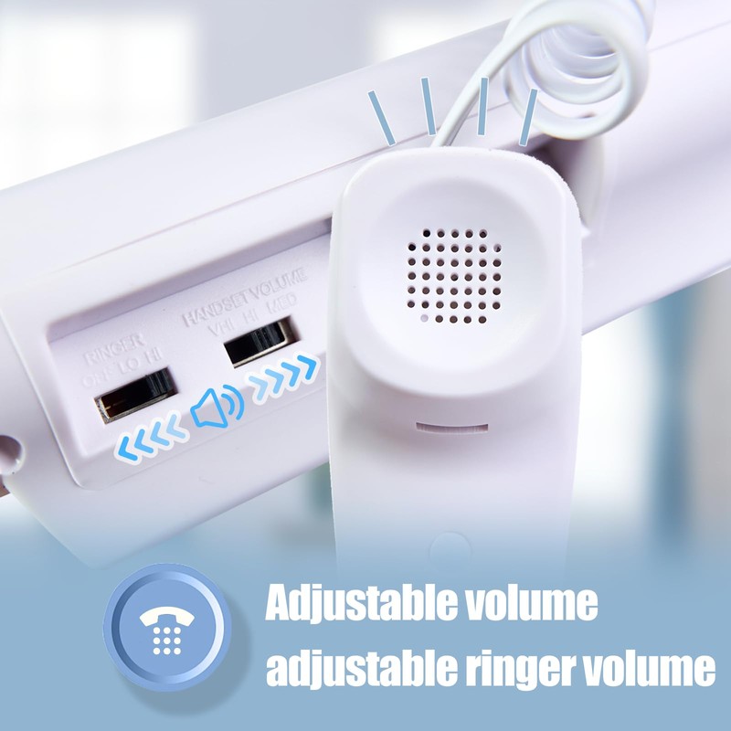 Excelltel Big Button Phone for Seniors, Corded Landline Telephone with