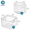 iDesign Fridge Bin with Handles, 2 Small and 2 Medium