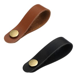 sourcing map Pack of 2 Headstock Straps Guitar Neck Adapter for Guitar Black and Brown, black, brown