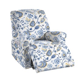 CRFATOP Printed Recliner Slipcover Stretch Reclining Chair Covers 4 Pieces Non Slip Recliner Sofa Slipcovers with Pocket Fitted Sofa Couch Cover Lazy Boy Chair Cover for Pet Kid Living Room,01