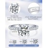 IMOLOVE Moissanite Engagement Ring for Women, Moissanite Wedding band for
