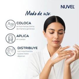 Nuvel Crema Corporal Antioxidantes (315 ml), Ideal para Piel Seca, Con ingredientes Naturales, Humectacin de 24 Horas.