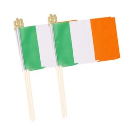 Lebei Ireland Irish Stick Flag Small Mini Handheld 4x6 Inch Flags 12 Pack