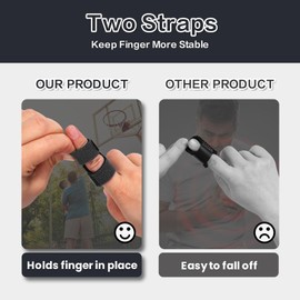 Wisesso Thumb Finger Splints, Trigger Thumb Brace for Broken/Straightening/Arthritis, Finger Protector for Thumb/Middle/Ring/Index/Pinky Finger, Black, Short, 4pcs