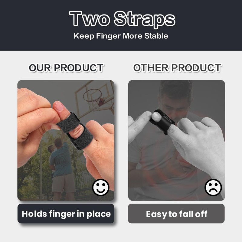 Wisesso Thumb Finger Splints, Trigger Thumb Brace for Broken/Straightening/Arthritis, Finger