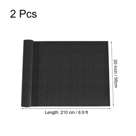 QUARKZMAN 2 Rolls Crepe Paper 50 x 210 cm Curling Paper Pastel Crepe Paper Tissue Paper Florist Crepe Paper for Crafts Decoration Gift Packaging Flowers Black