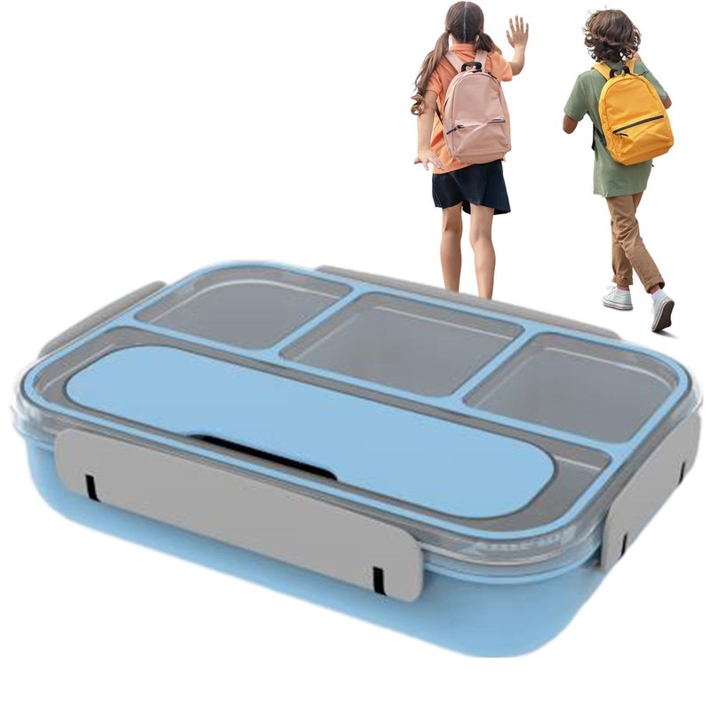 Leak Proof Lunch Box - Leak-Proof 4 Grids Divided Lunch