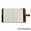 Fausta Heart Embossed Refillable Brown Leather Journal for Writing, 256